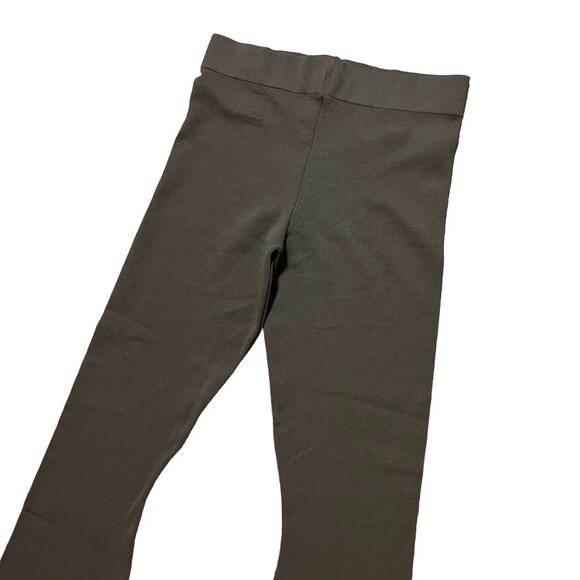 NWT ZARA High Rise Flared Leg Rib Knit Pants in Chocolate brown SZ L - Picture 4 of 11